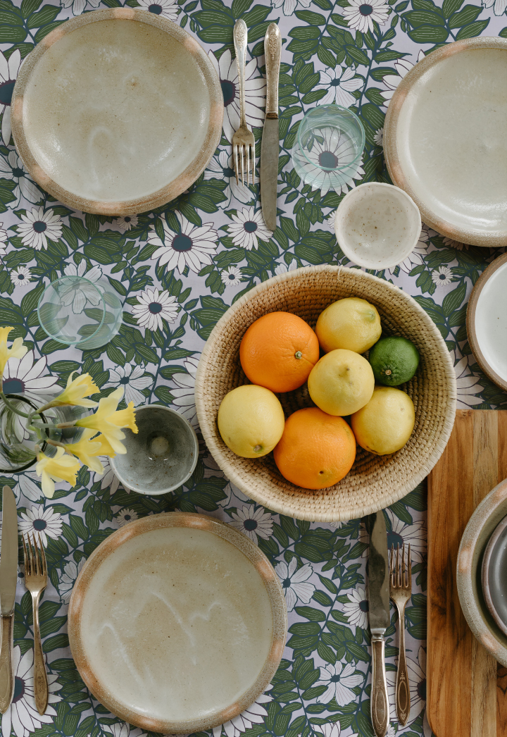 Tablecloth-Bushview-dusk luxury kitchen textiles